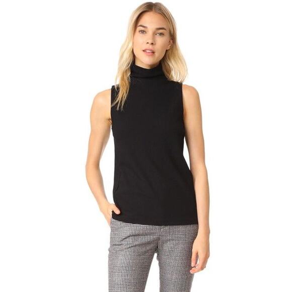 Club Monaco Vancy Top - XS Soot Black Turtleneck Tank - Picture 1 of 4